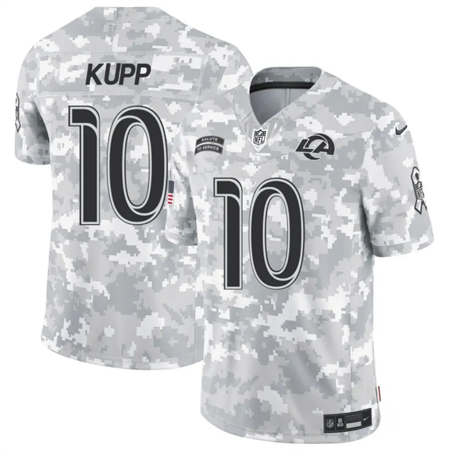 Men's Los Angeles Rams #10 Cooper Kupp Arctic Camo 2024 F.U.S.E. Salute to Service Limited Football Stitched Jersey